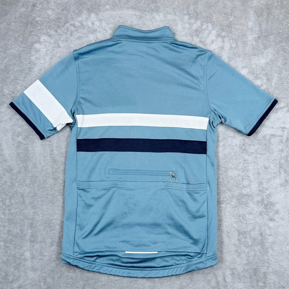 Rapha Brevet Cycling Jersey Mens Medium Blue Full Zip Short Sleeve Reflective - Picture 2 of 10